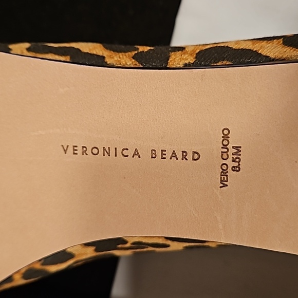 💕VERONICA BEARD💕 Griffin Leopard Canvas Loafer 8.5 New In Box - Picture 14 of 16